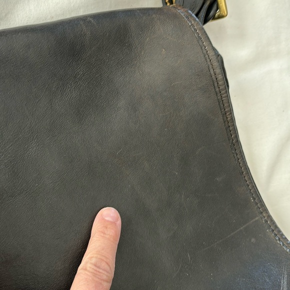 Vintage Coach Stewardess Bag Black Crossbody Messanger Bag - Picture 8 of 16